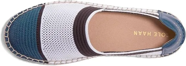 Espadrille Stitchlite Cloudfeel II White/Blue Teal/Dark Impeccable Going fast Wing Chocolate Cole Haan