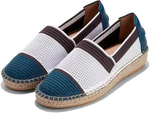 Espadrille Stitchlite Cloudfeel II White/Blue Teal/Dark Impeccable Going fast Wing Chocolate Cole Haan