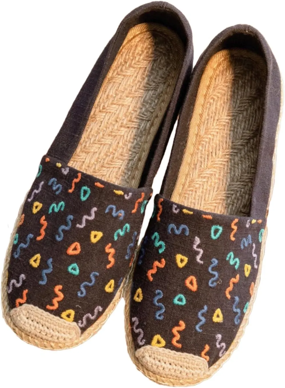 Espadrilles for Women Flat Sandals 2024 Spring Summer Casual Comfortable Canvas Slip on Shoes