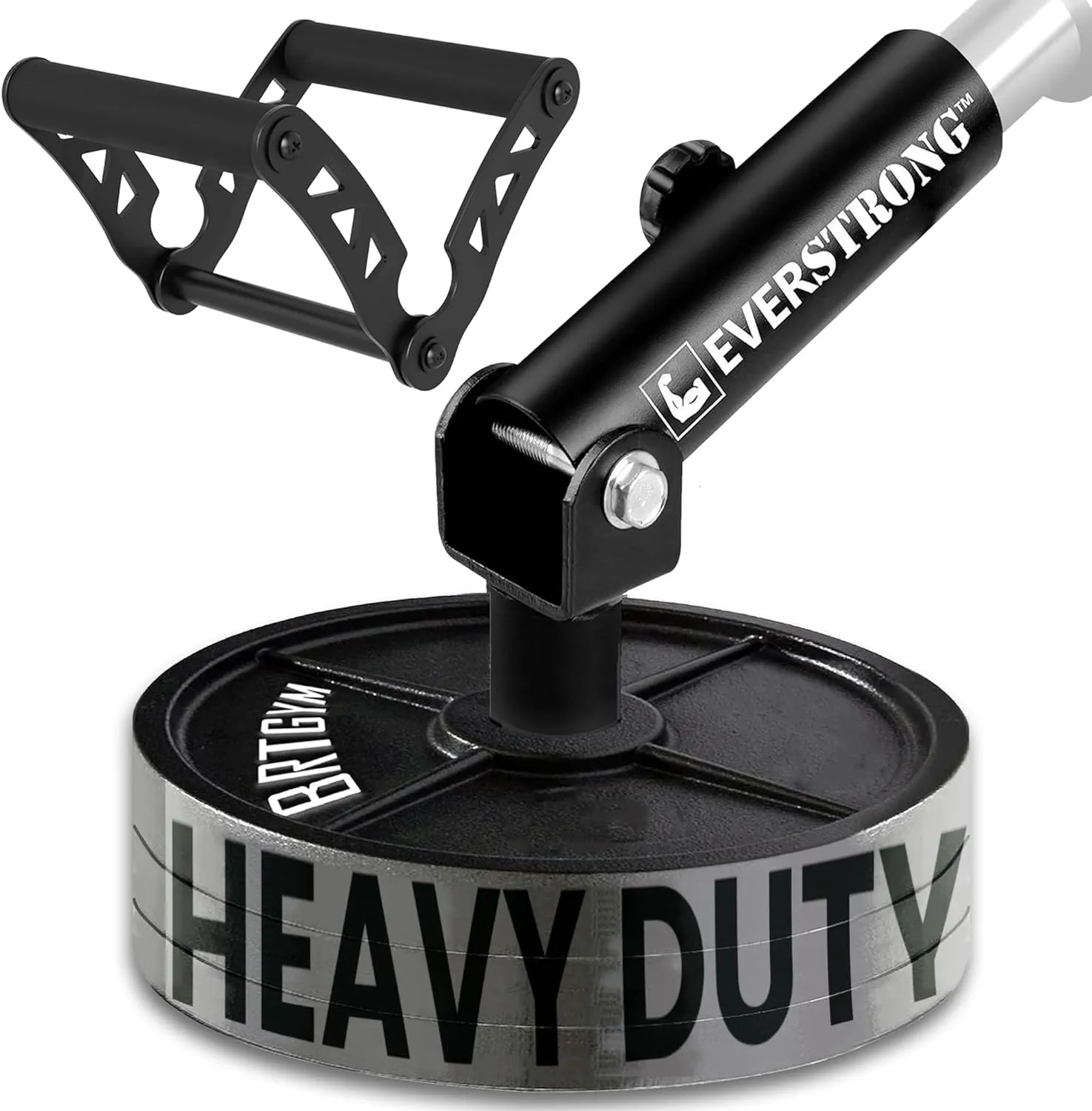 EVERSTRONG T Bar Row Attachment with V Bar Attachment Landmine Handle - 360 Swivel Landmine Attachment for Barbell for Full-Body Workout in Home Gym - Small Spaces - Deadlifts Squats Landmine Stand