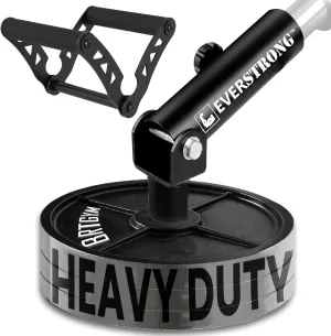 EVERSTRONG T Bar Row Attachment with V Bar Attachment Landmine Handle - 360 Swivel Landmine Attachment for Barbell for Full-Body Workout in Home Gym - Small Spaces - Deadlifts Squats Landmine Stand