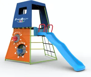 Explorer Adventure Climbing Fort with Platform, Playground Slide and Play Tent, Outdoor Jungle Gym for Backyard, Kids Ages 3-10 (8631)