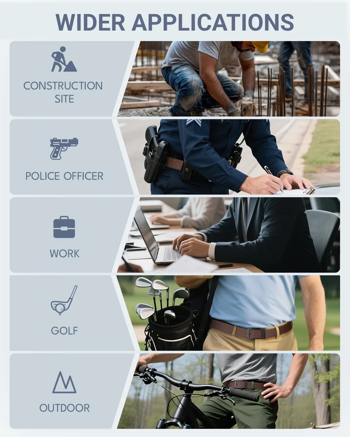 FAIRWIN Men's Ratchet Belt - Nylon Web Work Belt with Automatic Buckle, Adjustable for Jeans, Pants, Golf, and Everyday Use