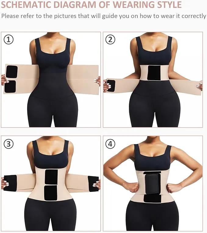 FeelinGirl Waist Trainer Belt Waist Cincher Trimmer Ab