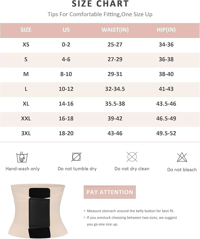 FeelinGirl Waist Trainer Belt Waist Cincher Trimmer Ab