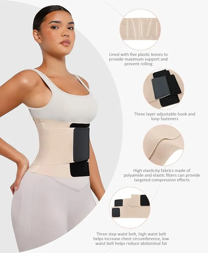 FeelinGirl Waist Trainer Belt Waist Cincher Trimmer Ab