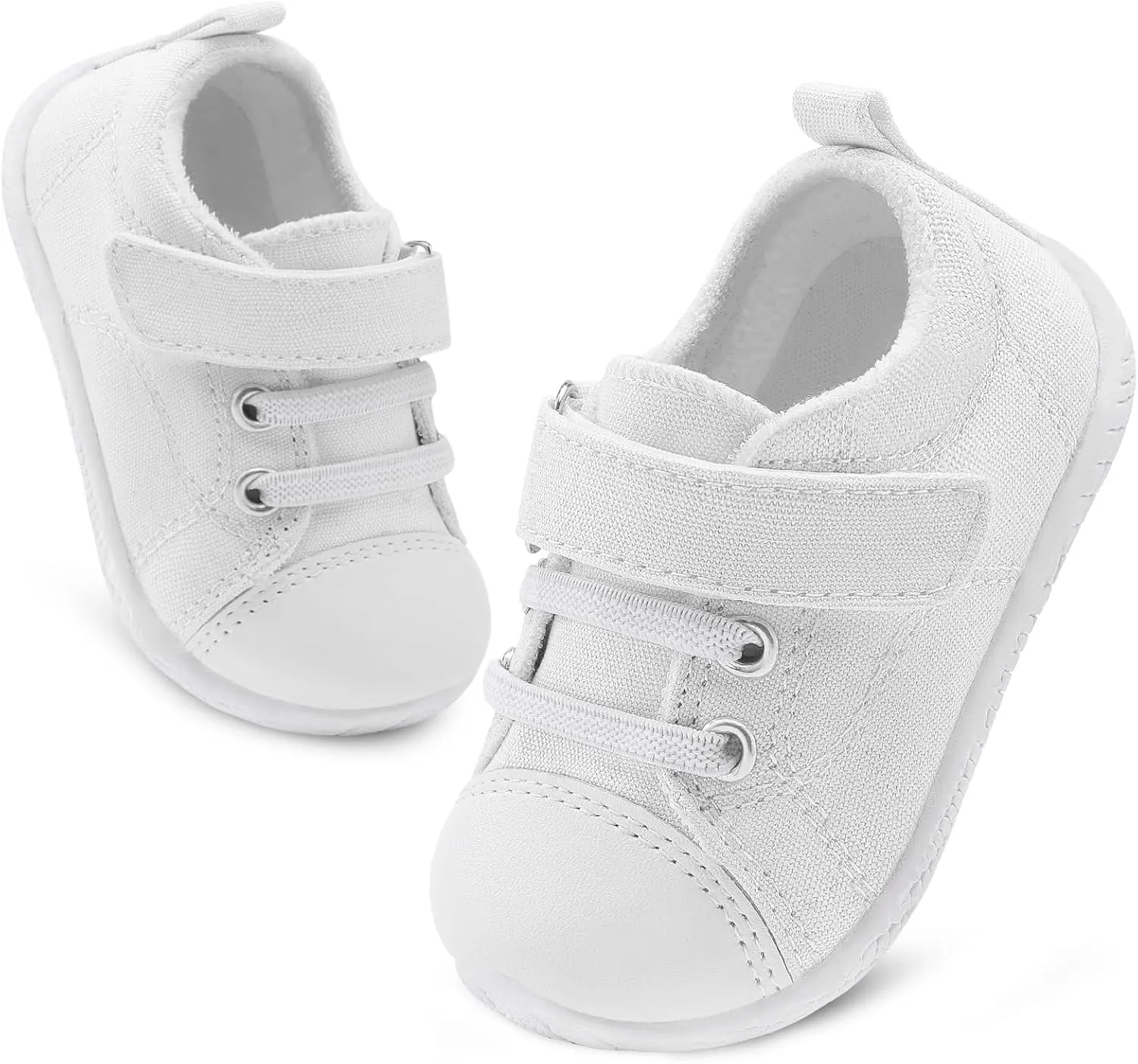 FEETCITY Baby Canvas Shoes Boys Girls Baby First Walking Shoes Infant Crib Shoes Slip On Sneakers
