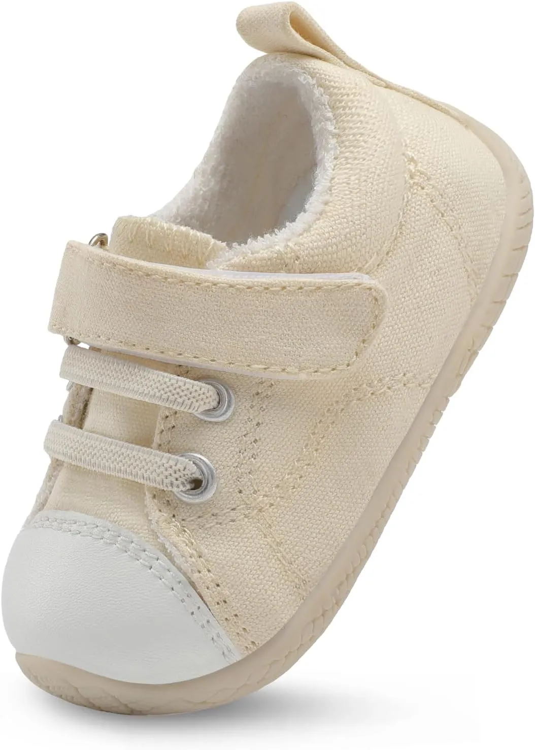 FEETCITY Baby Canvas Shoes Boys Girls Baby First Walking Shoes Infant Crib Shoes Slip On Sneakers