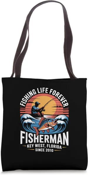 Fishing is my Forever Love Fishermen Fish On Florida Tote Bag
