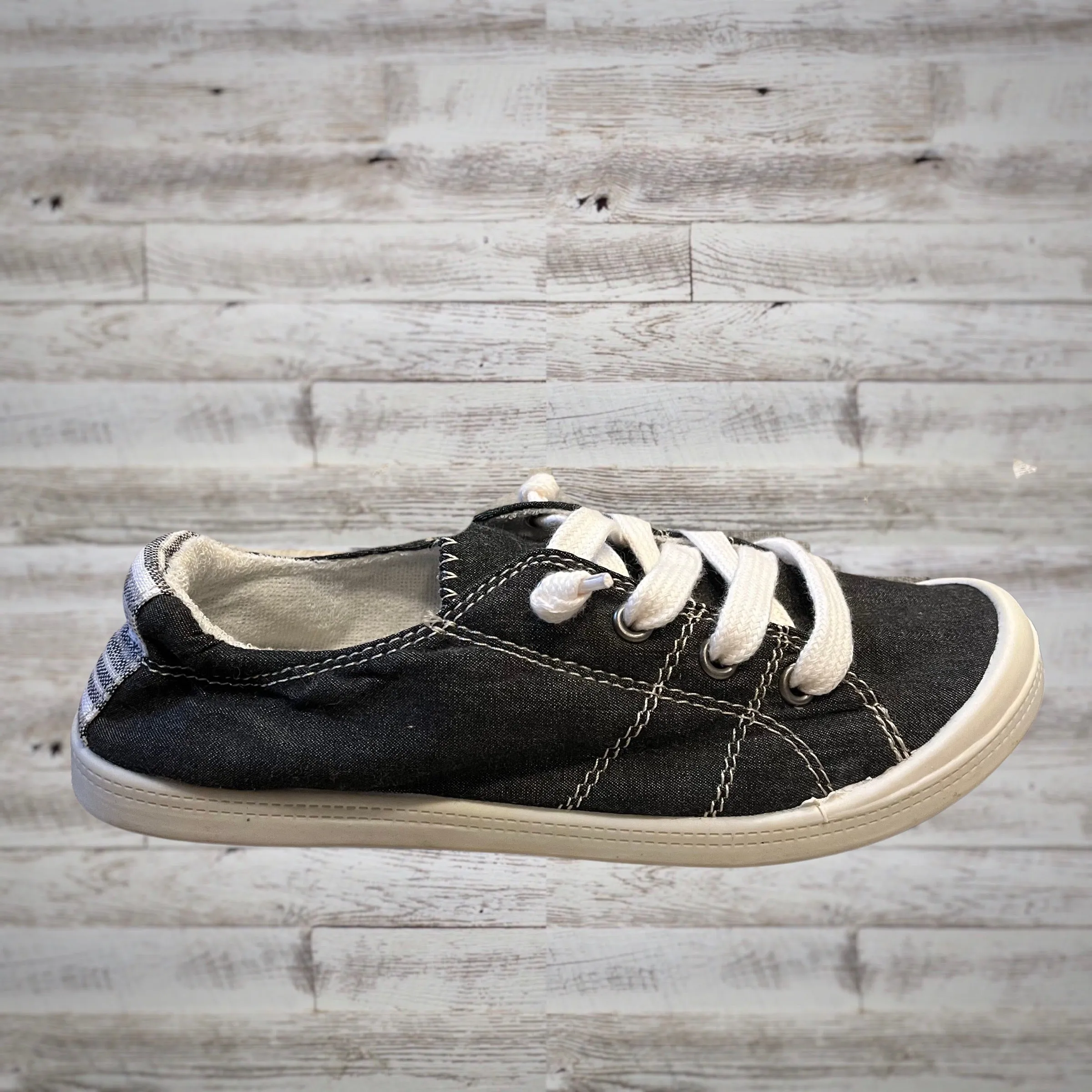 Forever Denim Canvas Slip On Sneakers