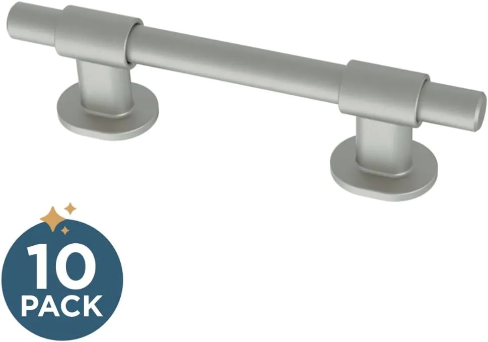 Franklin Brass Adjusta-Pull Francisco (10-Pack) Adjustable Drawer Pulls/Cabinet Handles 1-3/8" to 4" Hole Center Matte Satin Nickel Kitchen Hardware, Doors, Dressers, Furniture P44364-SNM-B2