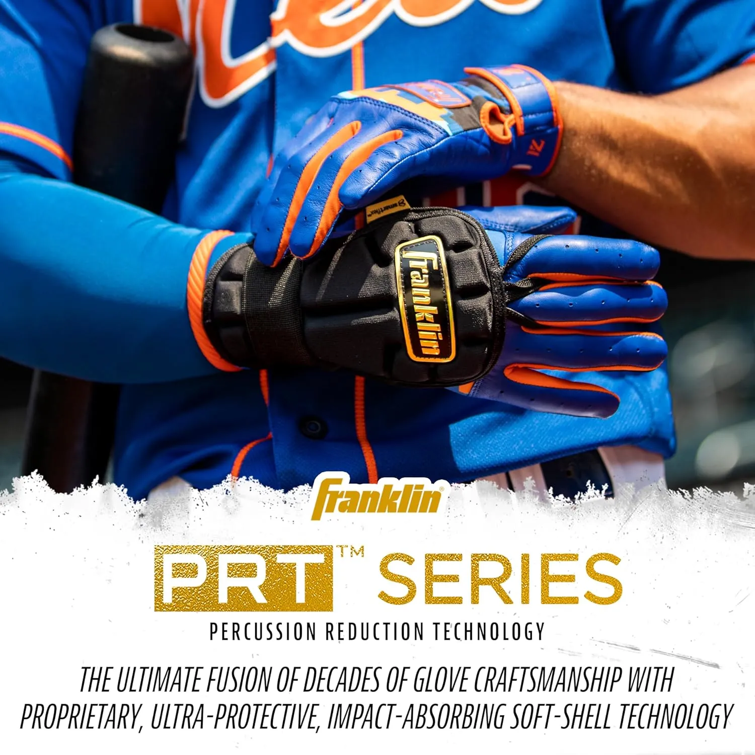 Franklin Sports Baseball Hand and Wrist Guard - PRT LG Series Adult Protector for Batting - Protective Shield for Right and Left Hand Hitters - One Size - Adult