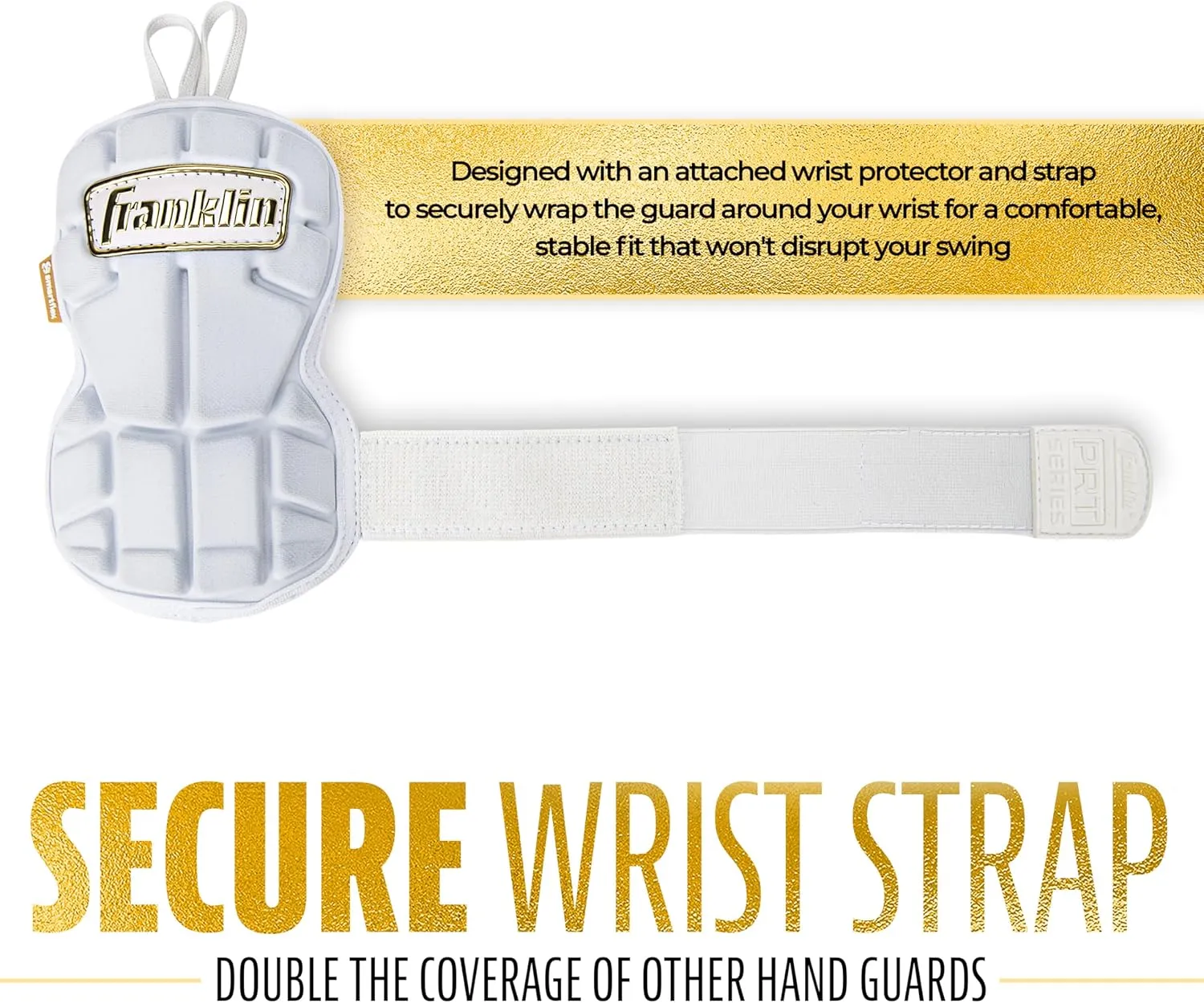 Franklin Sports Baseball Hand and Wrist Guard - PRT LG Series Adult Protector for Batting - Protective Shield for Right and Left Hand Hitters - One Size - Adult