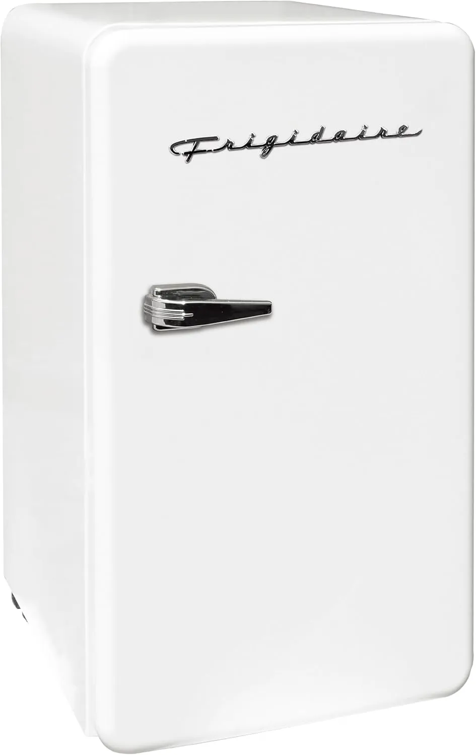 Frigidaire Retro Compact Refrigerator with Chiller, 3.2 cu ft Countertop Fridge, Built-In Bottle Opener, Rounded Corners, Premium, for Office, Bedroom, Dorm Room, Cabin, 18.5D x 20W x 31.5H (White)
