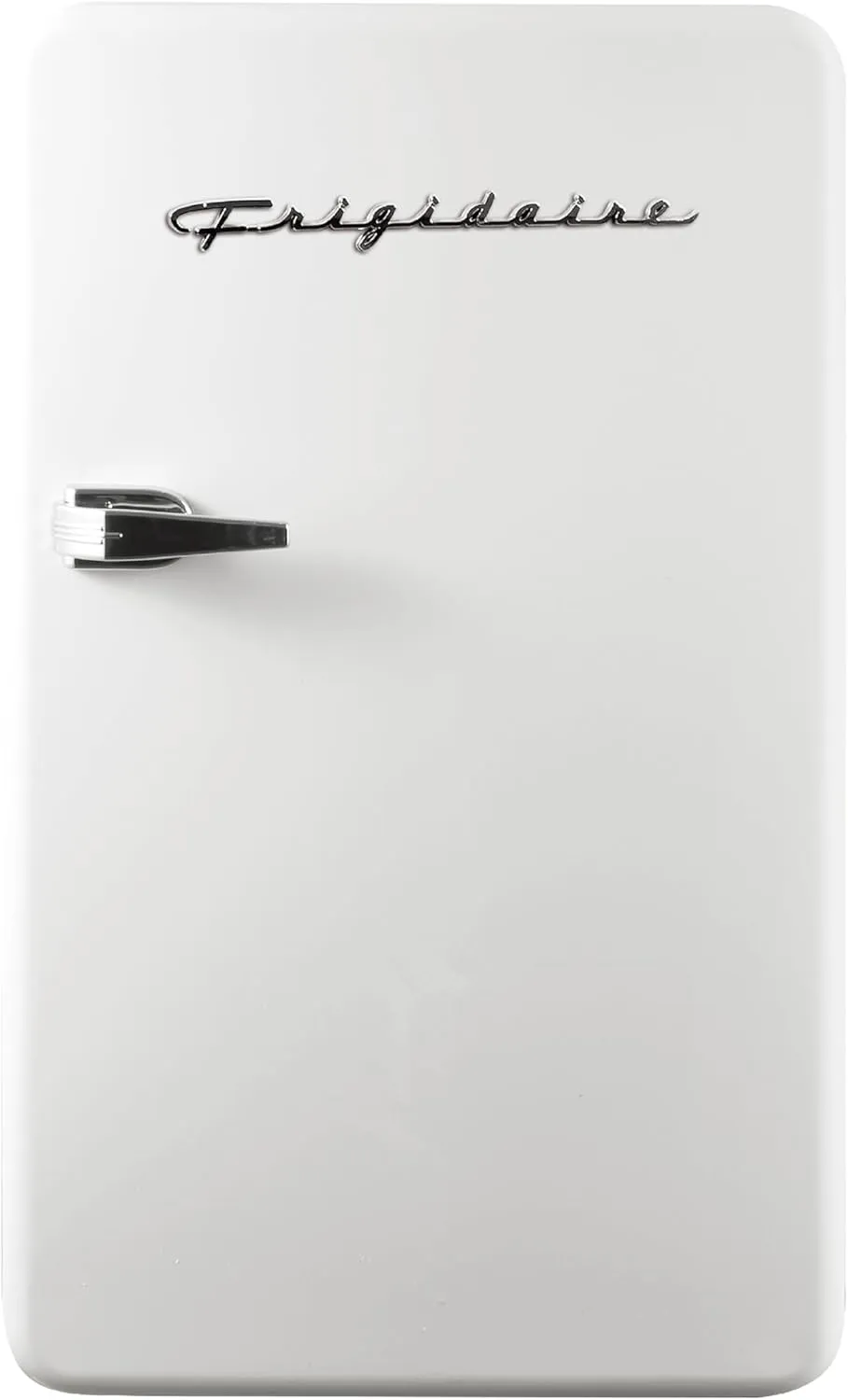 Frigidaire Retro Compact Refrigerator with Chiller, 3.2 cu ft Countertop Fridge, Built-In Bottle Opener, Rounded Corners, Premium, for Office, Bedroom, Dorm Room, Cabin, 18.5D x 20W x 31.5H (White)