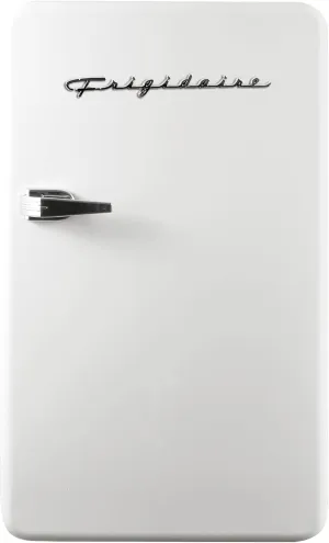 Frigidaire Retro Compact Refrigerator with Chiller, 3.2 cu ft Countertop Fridge, Built-In Bottle Opener, Rounded Corners, Premium, for Office, Bedroom, Dorm Room, Cabin, 18.5D x 20W x 31.5H (White)