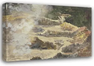 Fritz Hauck 24x18 Gallery Wrapped Canvas Museum Art Print Titled: Bird Crater on Java (1900)