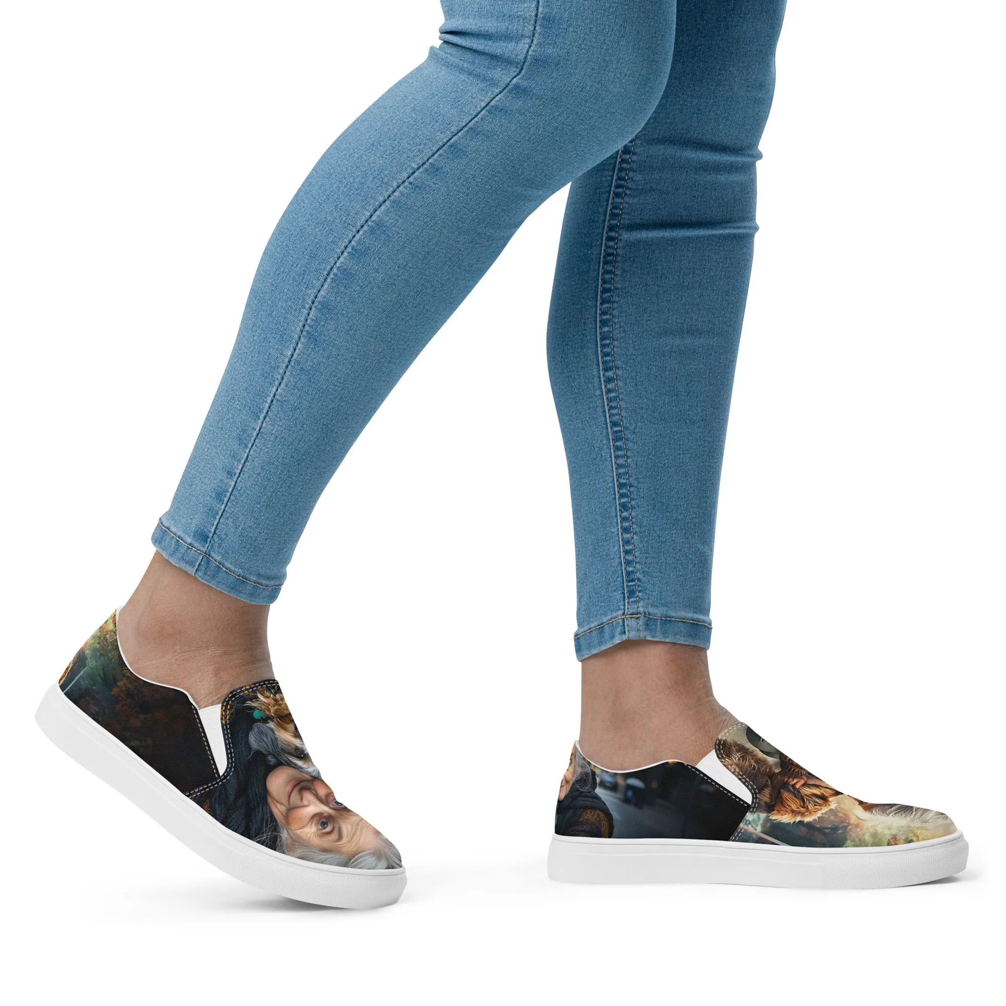 Fur-Ever Together Women’s slip-on canvas shoes