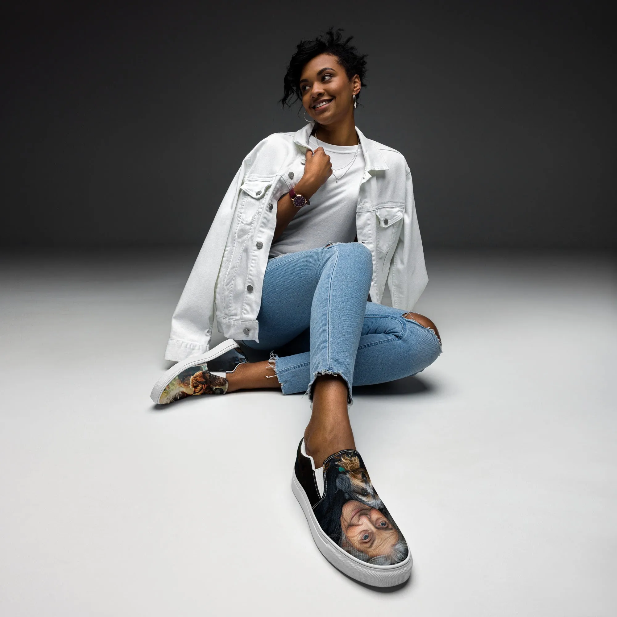 Fur-Ever Together Women’s slip-on canvas shoes