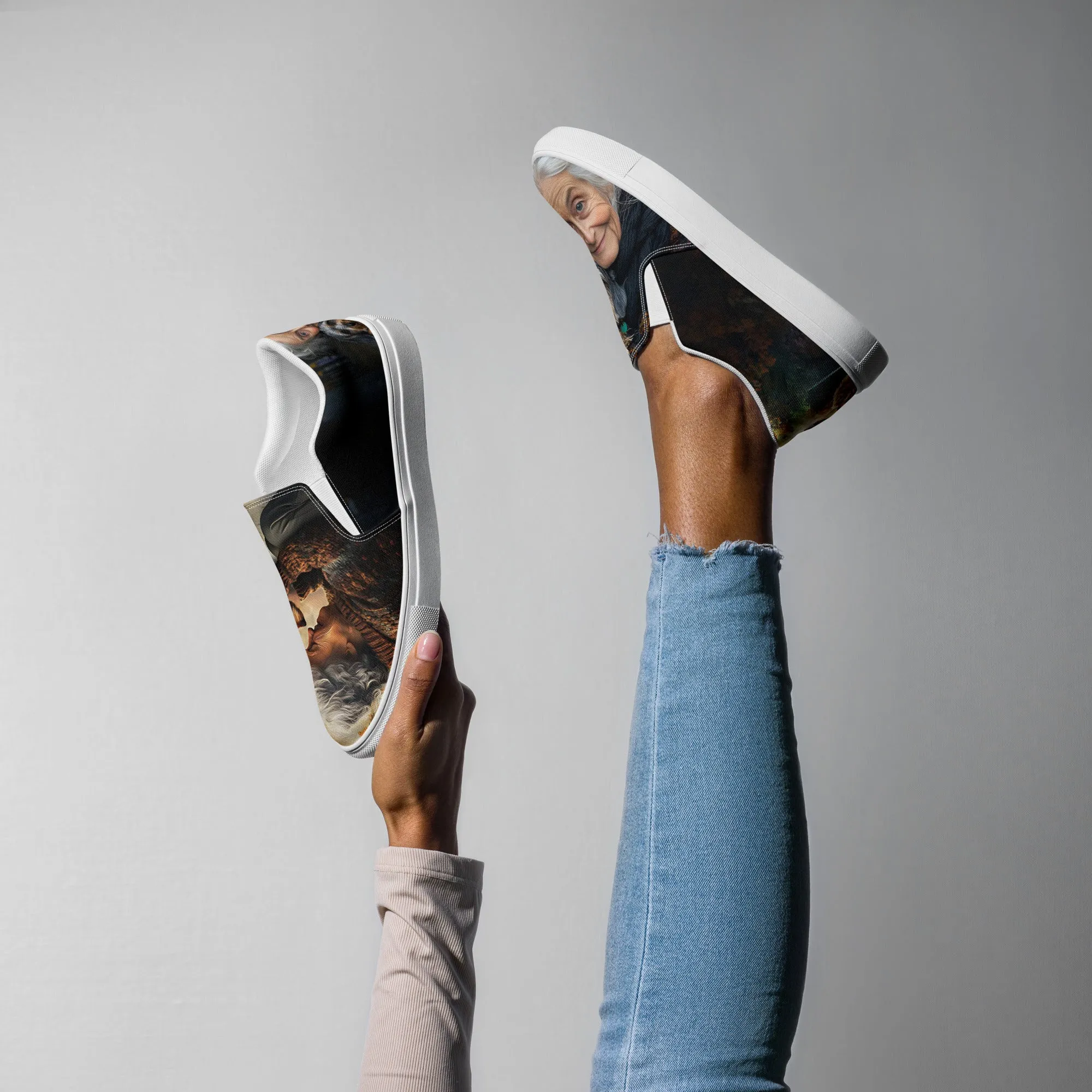 Fur-Ever Together Women’s slip-on canvas shoes