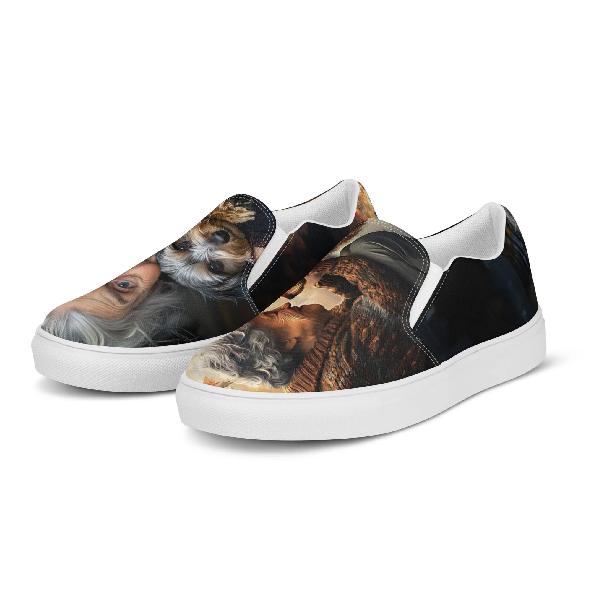 Fur-Ever Together Women’s slip-on canvas shoes