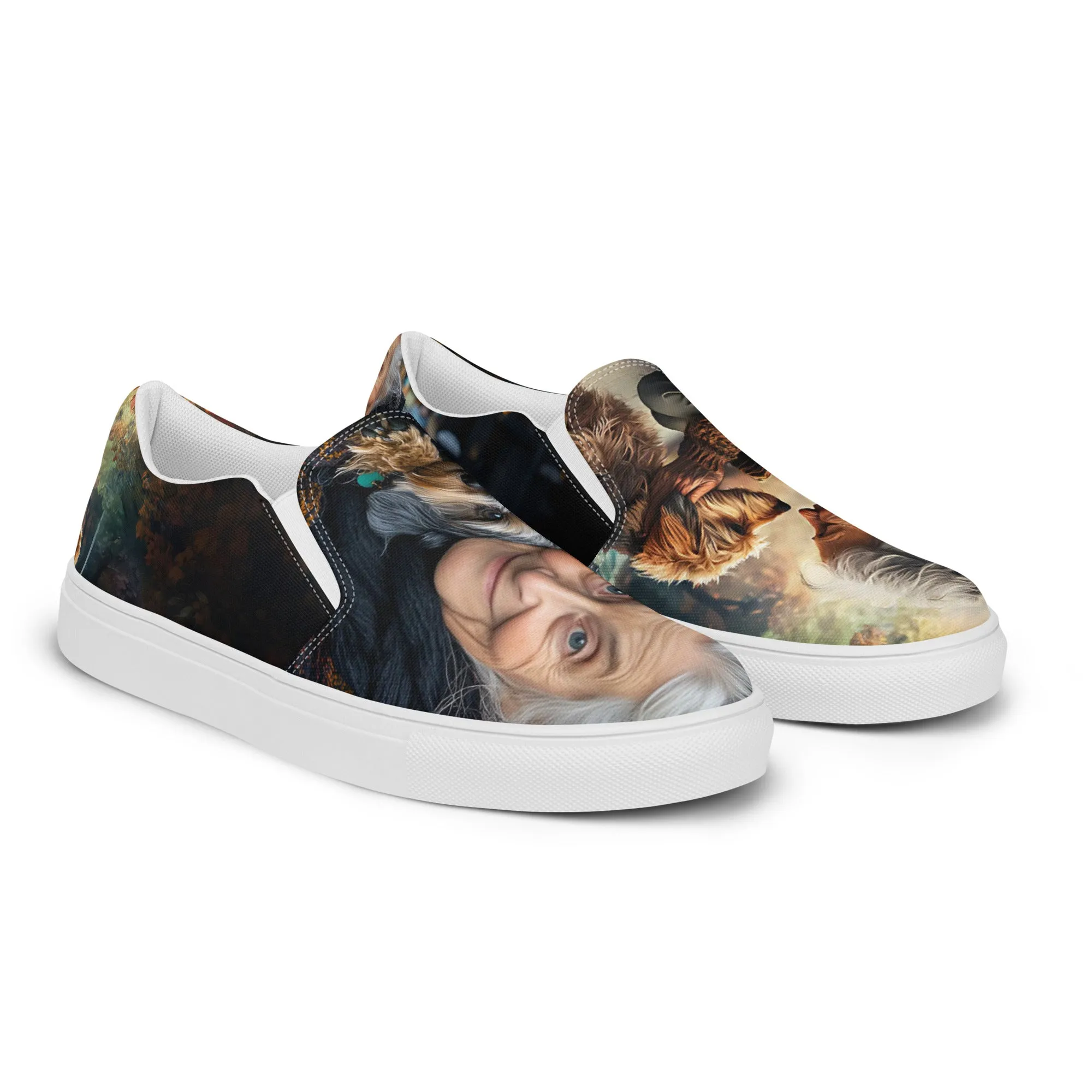 Fur-Ever Together Women’s slip-on canvas shoes