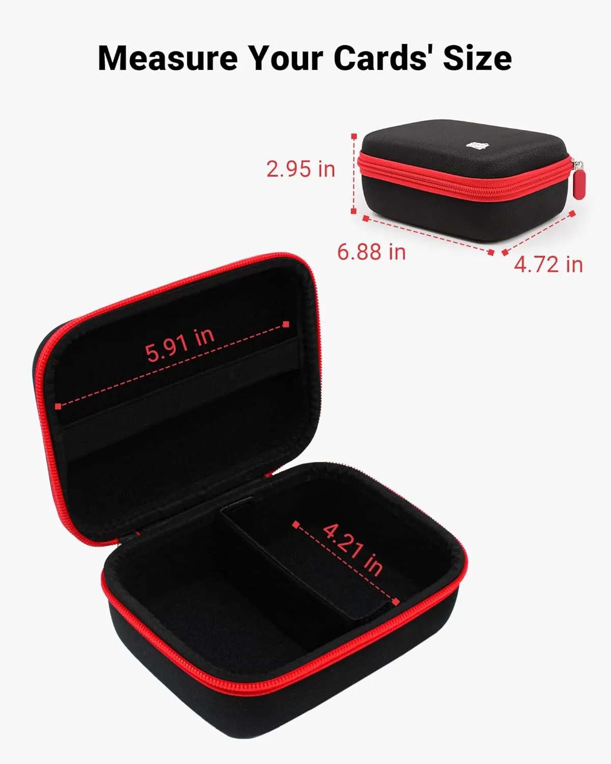 Game Card Storage Case Compatible TCG/SKYJO/Five Crowns/UNO Cards, Hard EVA Trading Card Box, Portable Travel Carrying Playing Card Case for Sports Cards, Baseball Cards