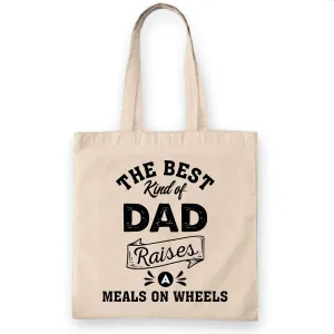 Gift for Meals On Wheels Dad on Family Day Natural White Multicolor Canvas Tote Bag