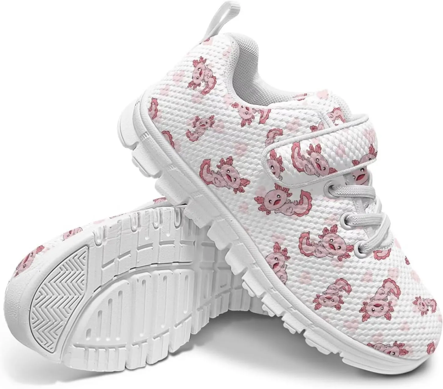 Girls' Athletic Shoes with Hook and Loop Kids Running Shoes for Travel