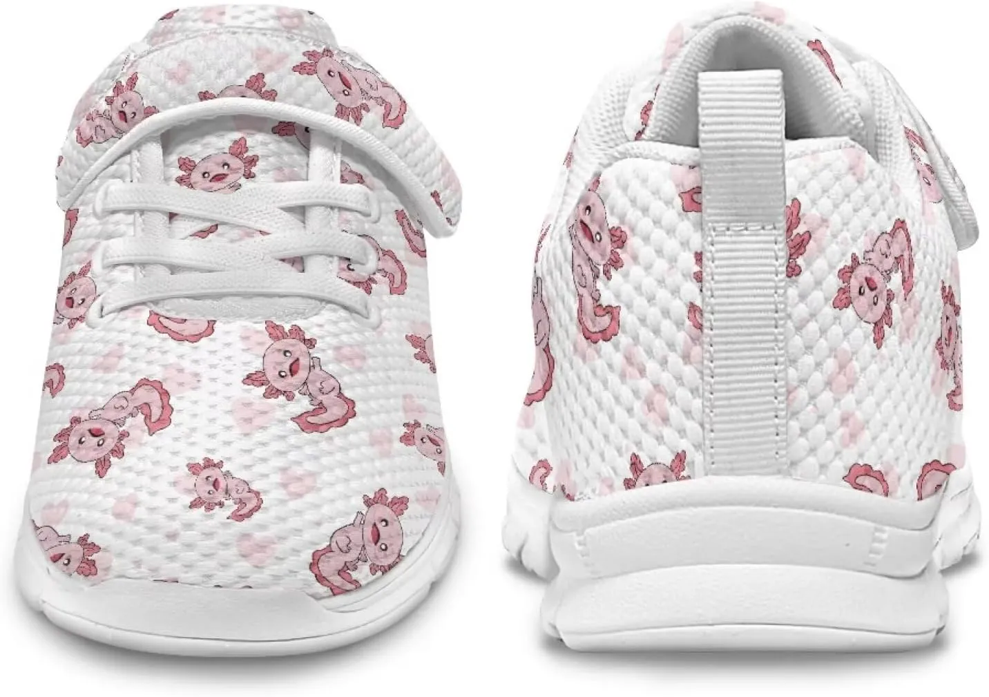 Girls' Athletic Shoes with Hook and Loop Kids Running Shoes for Travel
