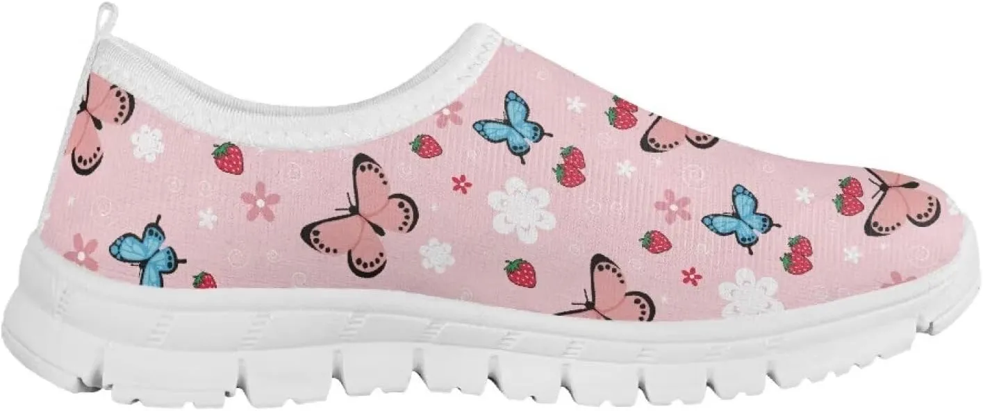 Girls Slip On Sneakers Cute Little Kids Tennis Shoes School Running Shoes