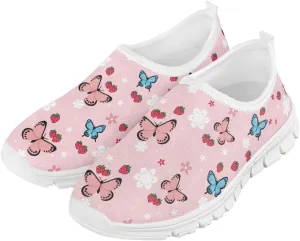 Girls Slip On Sneakers Cute Little Kids Tennis Shoes School Running Shoes