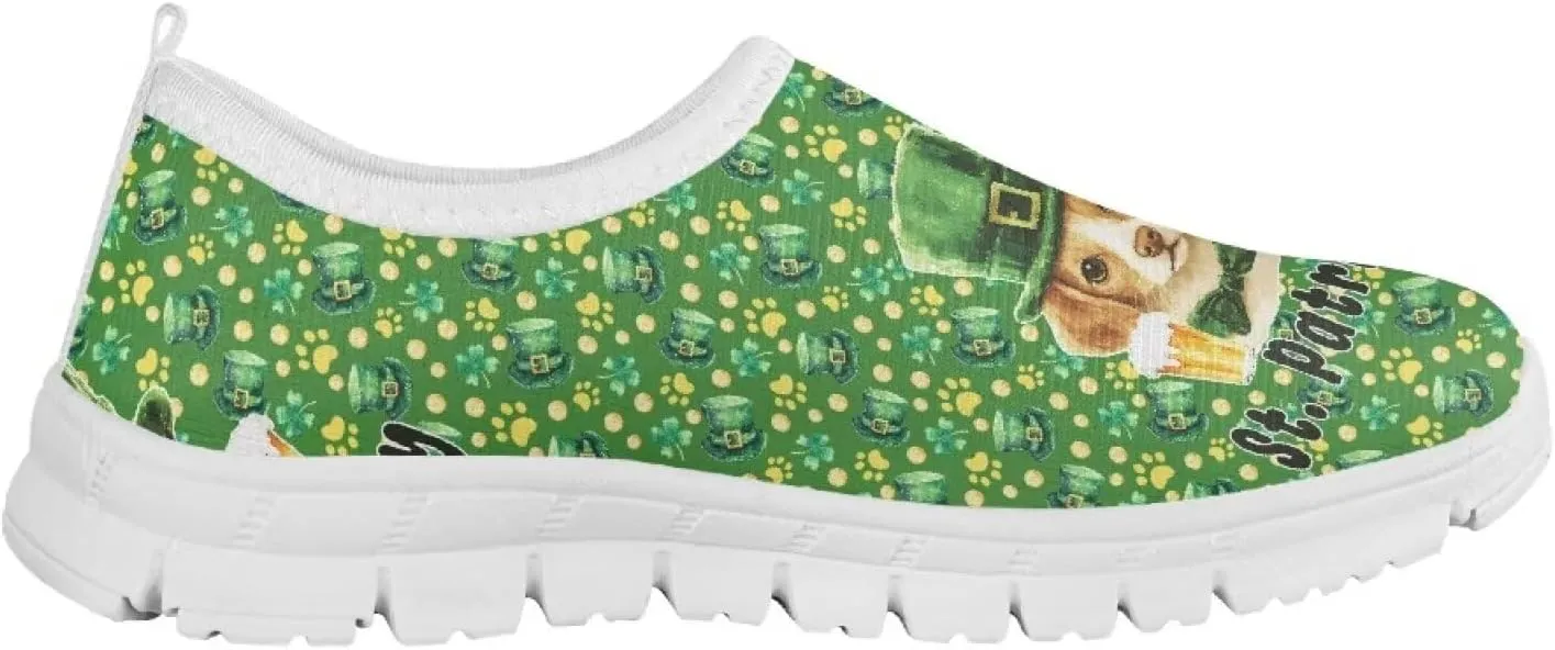 Girls Slip On Tennis Shoes Kids Running Shoes St. Patrick's Day Shoes