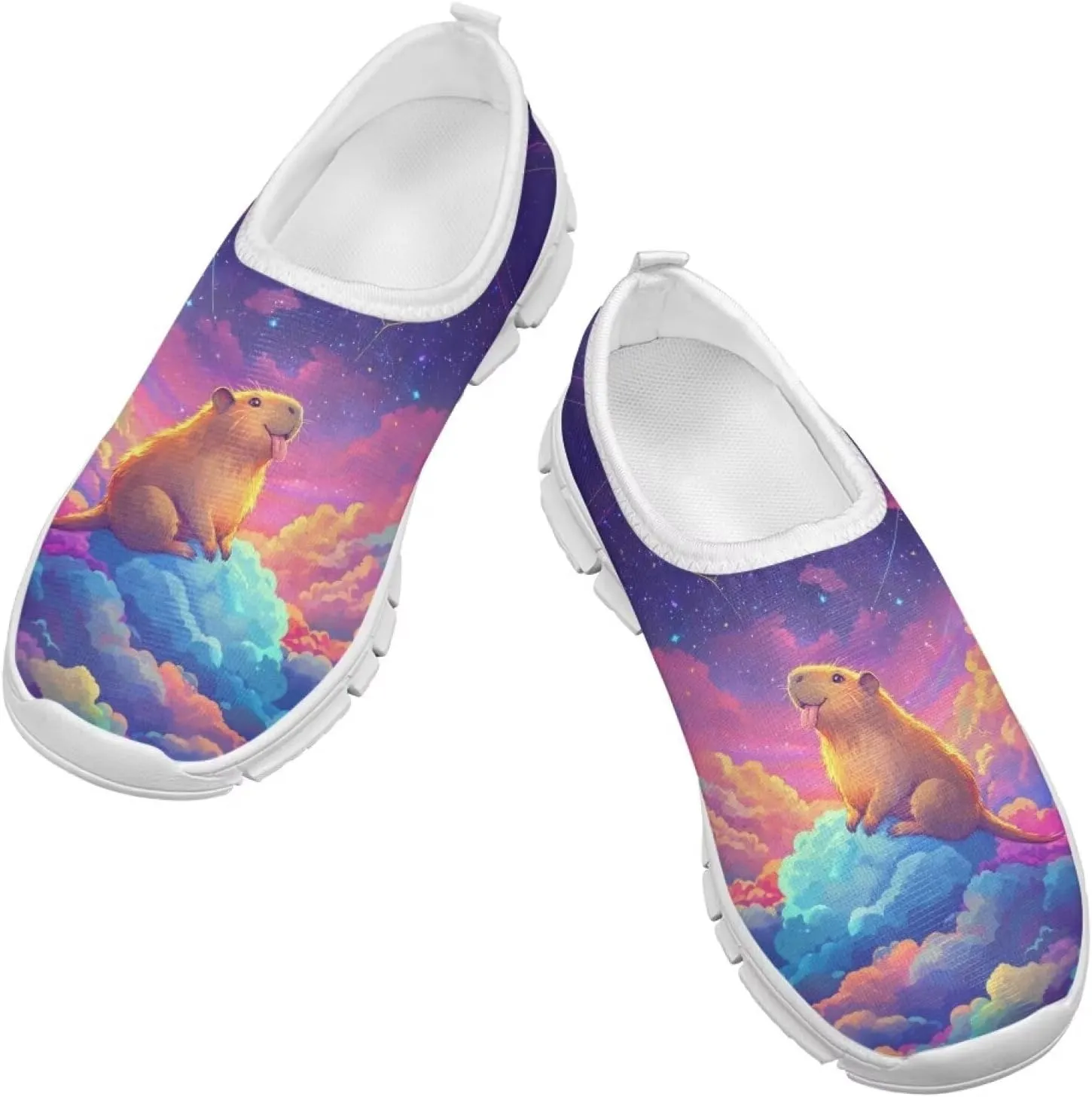 Girls Tennis Shoes Cute Little Kid Slip On Sneakers School Running Shoes