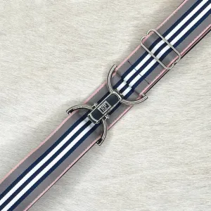 Gray & Navy stripe - adjustable belt