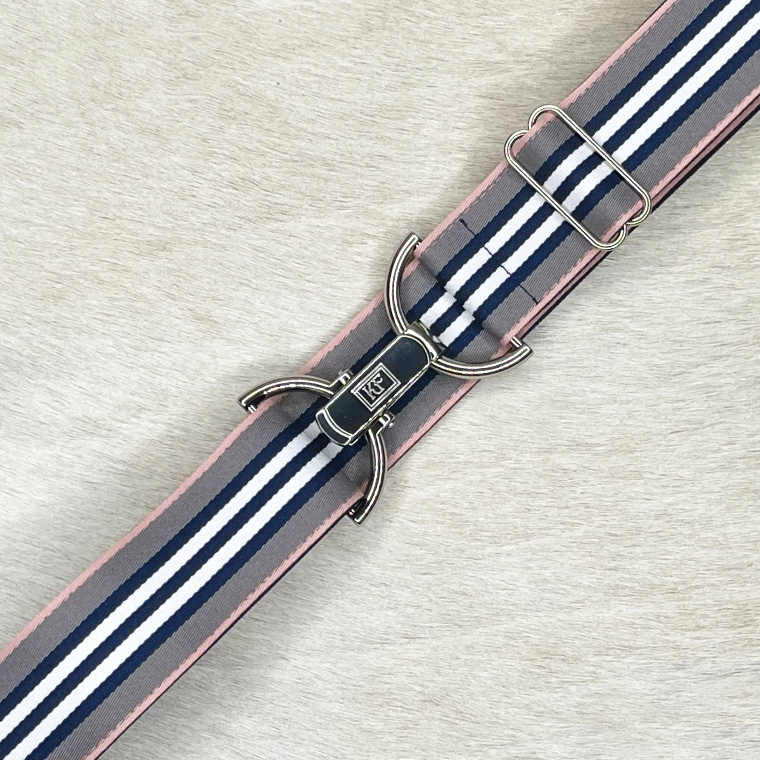 Gray & Navy stripe - adjustable belt