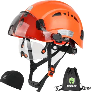 GREEN DEVIL Safety Hard Hat with Tinted & Clear Visor Vented Construction Helmet Cascos de Construccion ABS Work hardhats for Men