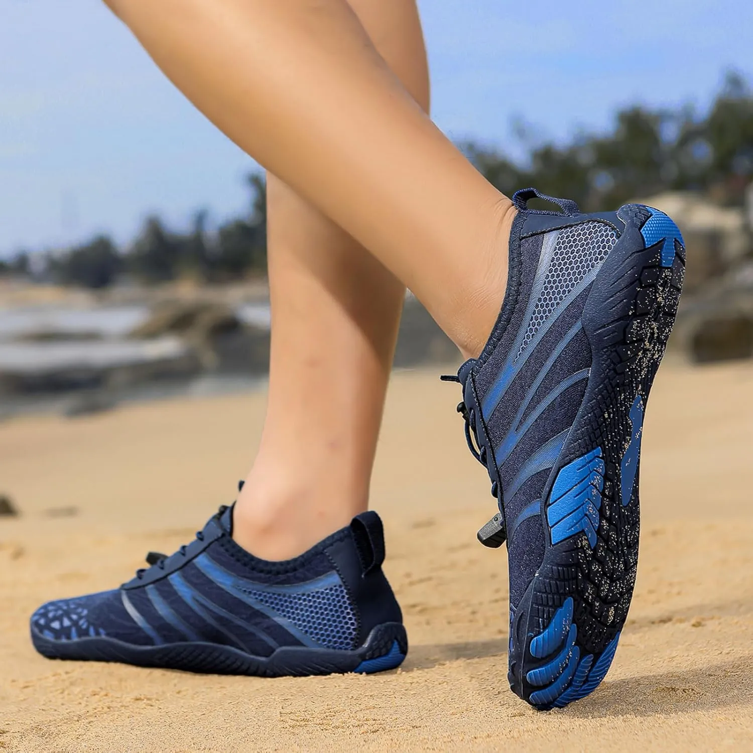 Grounded Barefoot Shoes for Men Women, Toe Shoes with Zero Drop, Non Slip Workout Shoes for Women Mens, Hiking Water Shoes, Barefoot Shoes as Neuropathy Shoes
