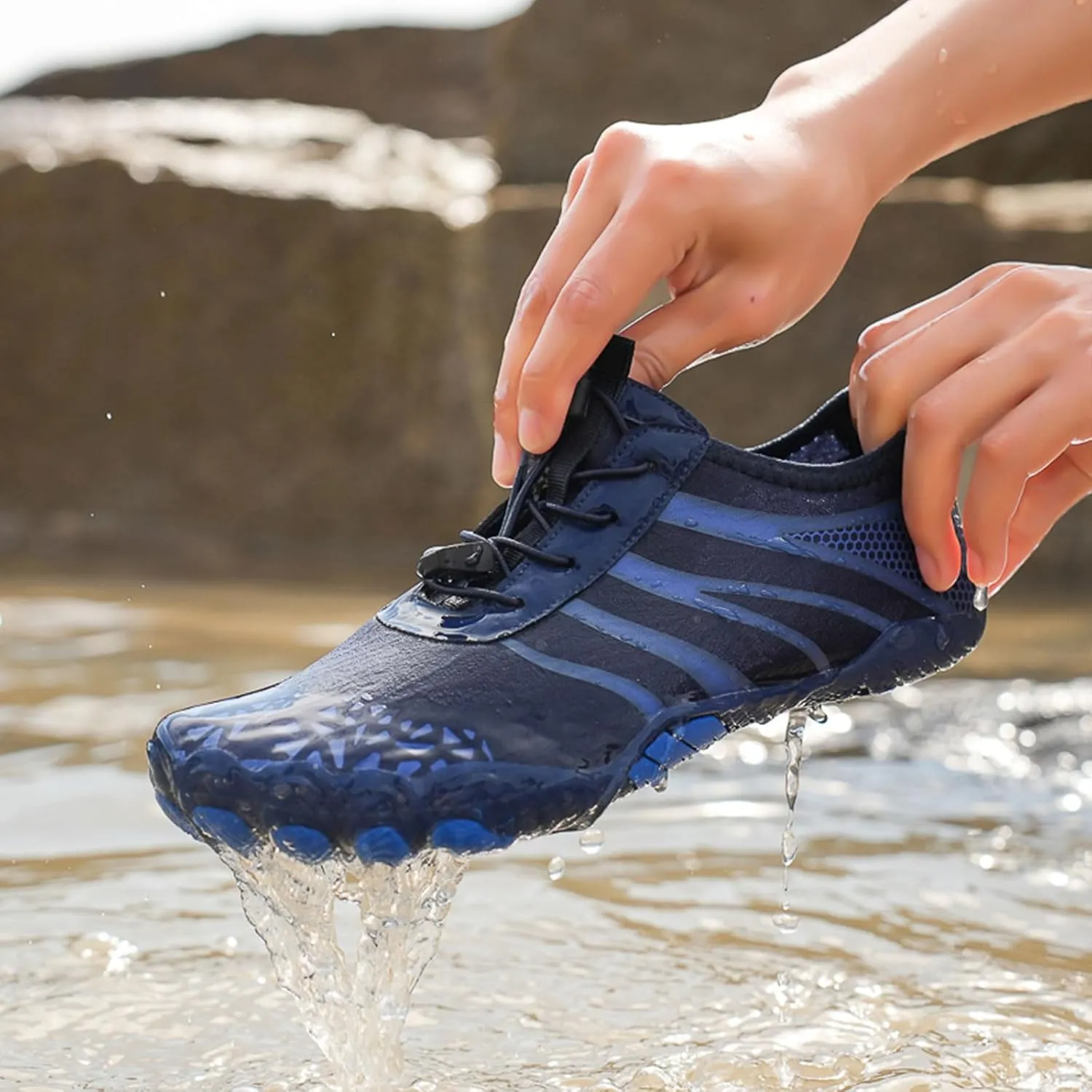 Grounded Barefoot Shoes for Men Women, Toe Shoes with Zero Drop, Non Slip Workout Shoes for Women Mens, Hiking Water Shoes, Barefoot Shoes as Neuropathy Shoes