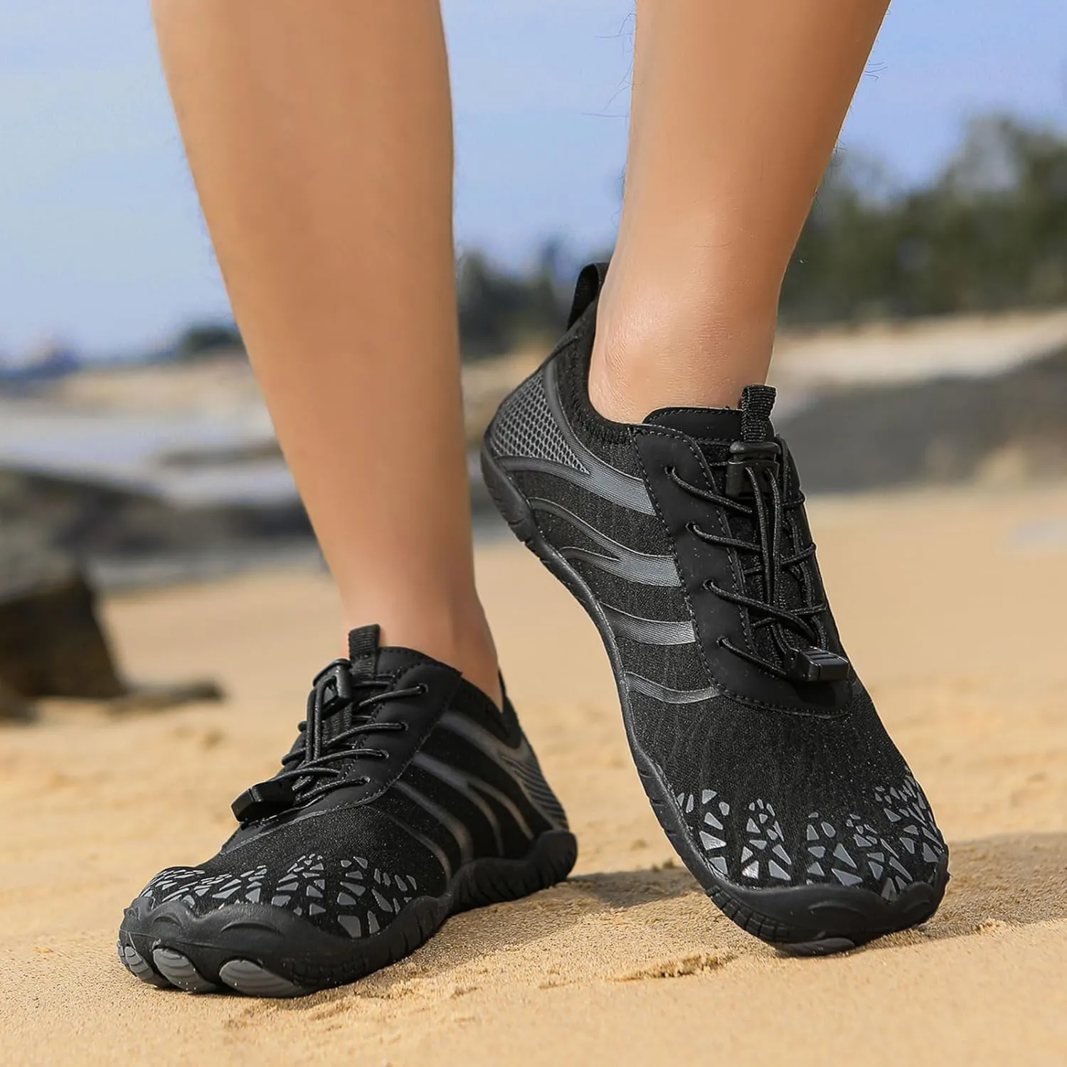 Grounded Barefoot Shoes for Men Women, Toe Shoes with Zero Drop, Non Slip Workout Shoes for Women Mens, Hiking Water Shoes, Barefoot Shoes as Neuropathy Shoes