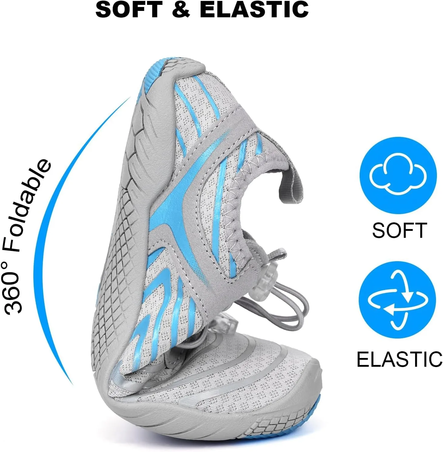 Grounded Footwear for Women Men with Neuropathy Grounding Shoes Hiking Footwear Barefoot Womens Shoes Non-Slip Outdoor Unisex Water Pro Beach Shoe Wide Toe Box Sneakers, Diabetic Shoe, Quick-Dry