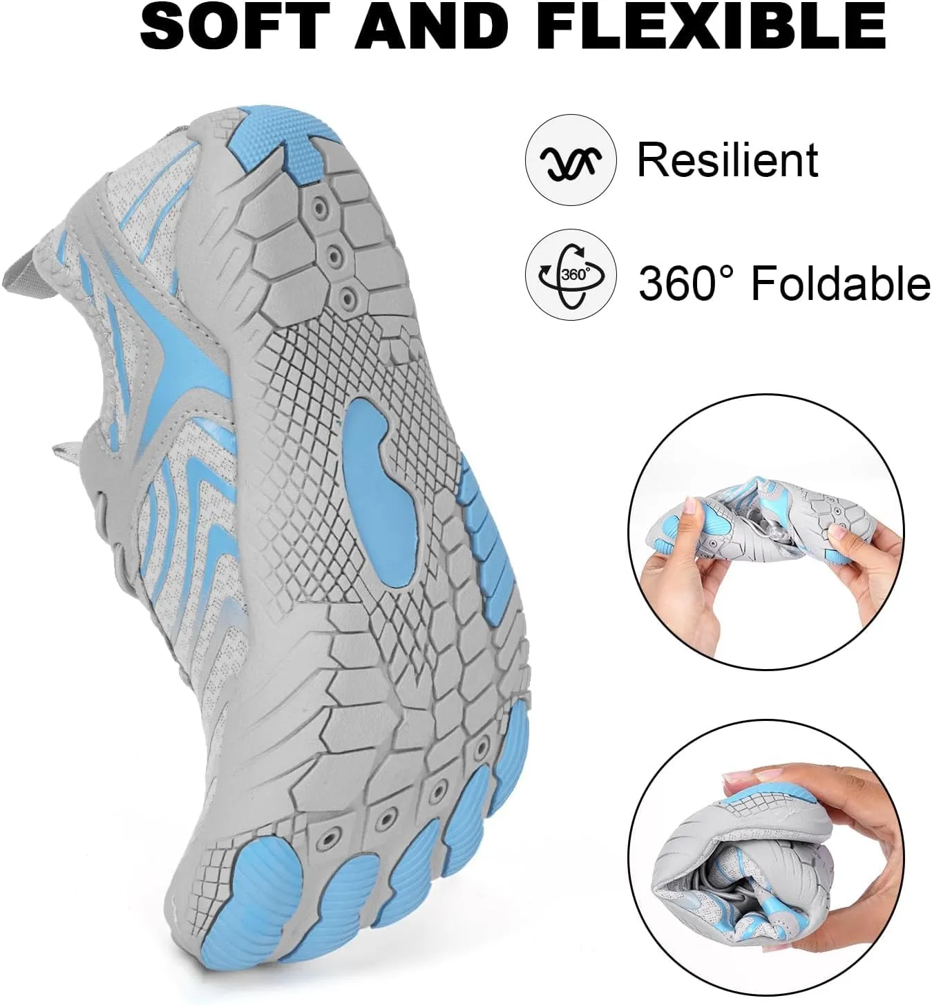 Grounded Footwear for Women Men with Neuropathy Grounding Shoes Hiking Footwear Barefoot Womens Shoes Non-Slip Outdoor Unisex Water Pro Beach Shoe Wide Toe Box Sneakers, Diabetic Shoe, Quick-Dry