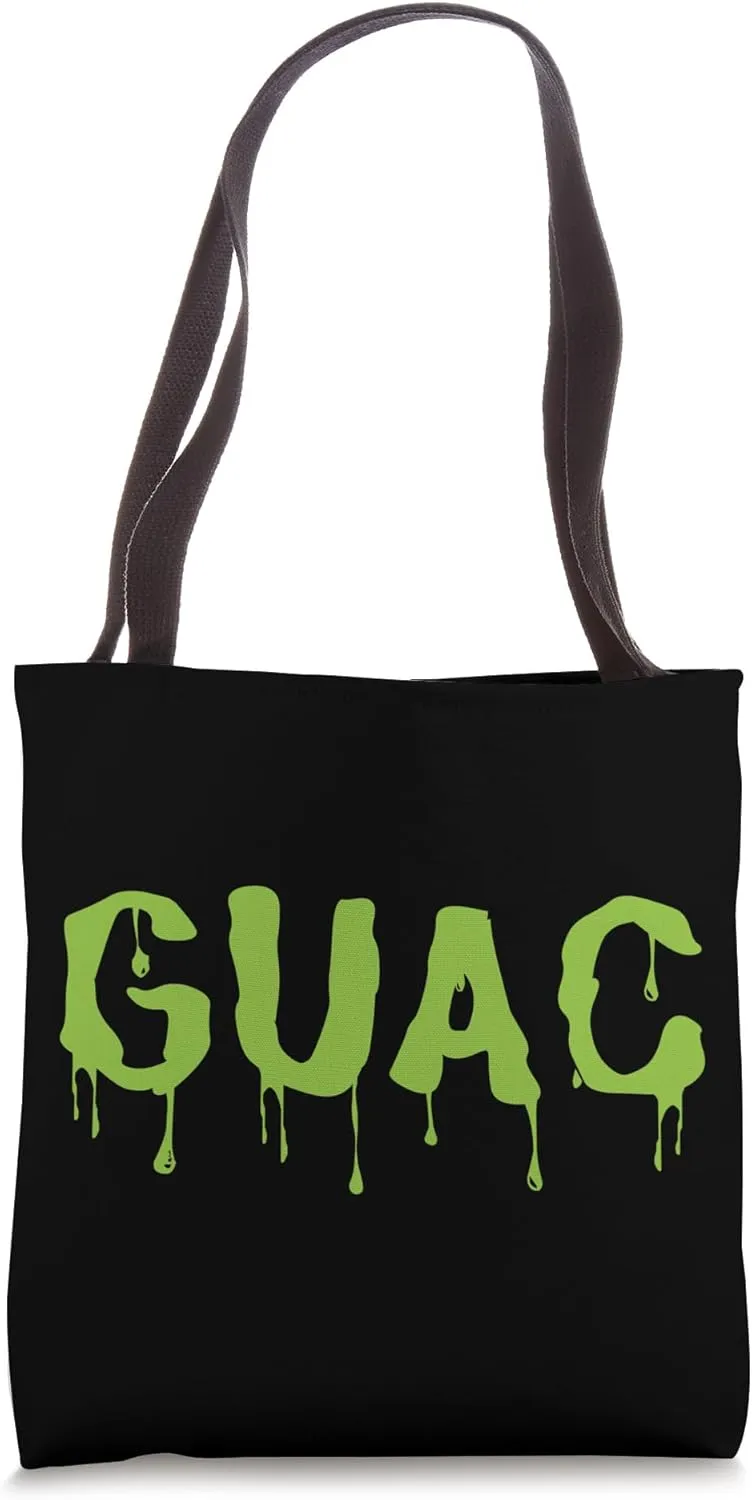 Guacamole Dripping Guac Funny Food Thrown On Wall Tote Bag