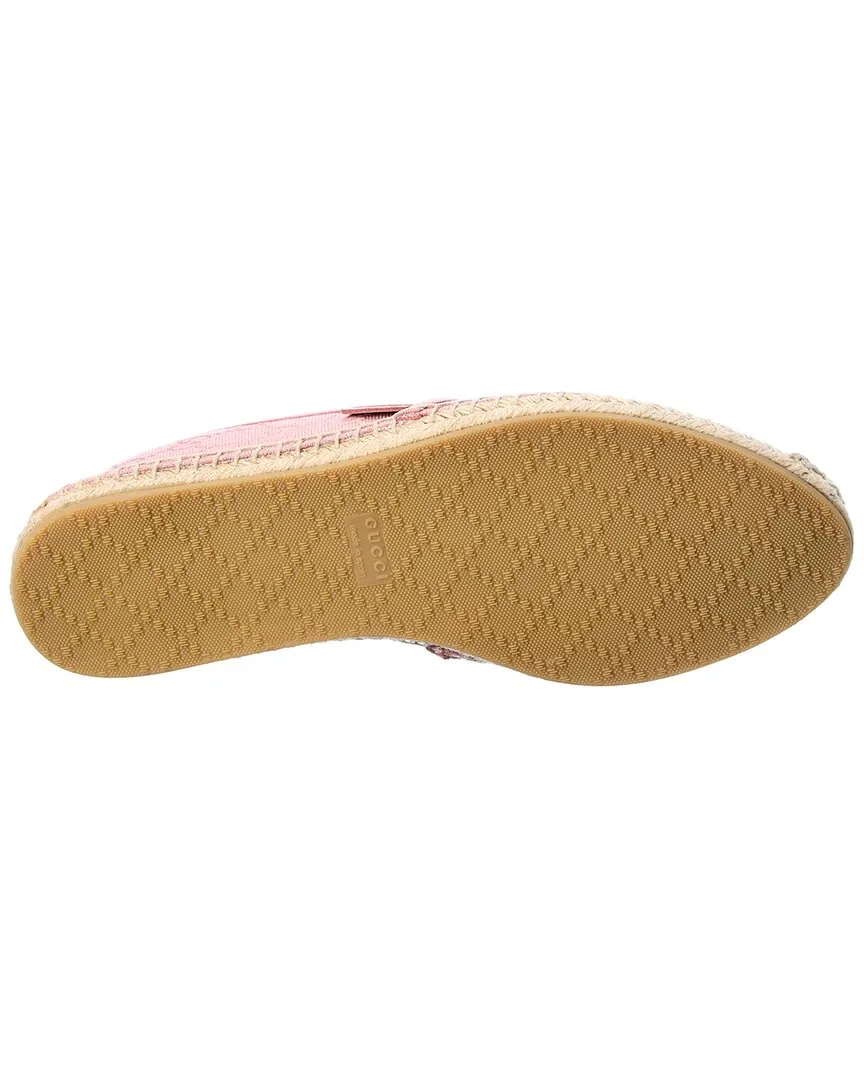 Gucci GG Canvas & Leather Espadrille