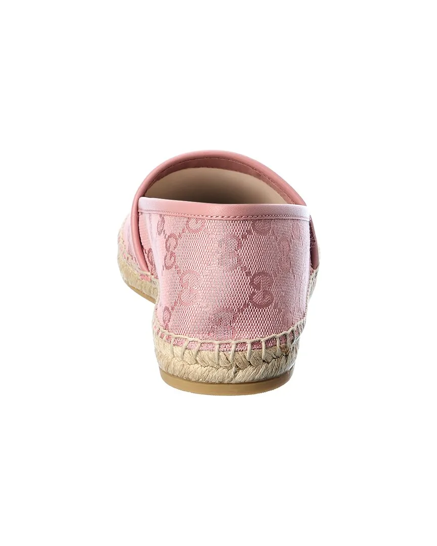 Gucci GG Canvas & Leather Espadrille
