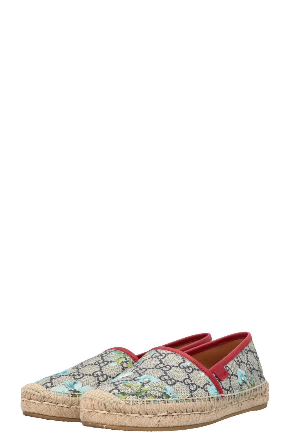 GUCCI GG Supreme Espadrilles Floral Blue Red