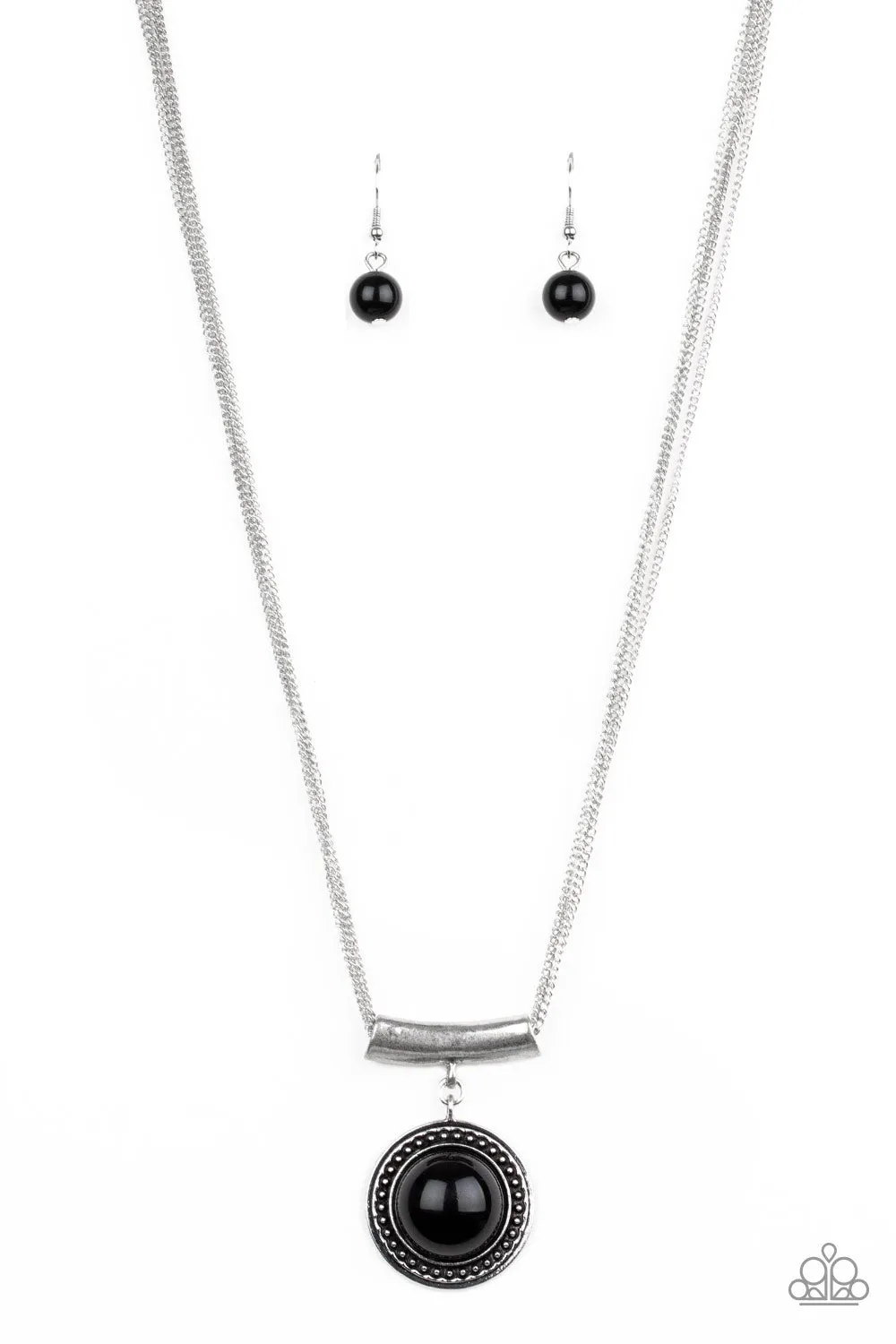 GYPSY GULF - BLACK SLIDE NECKLACE