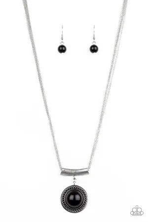 GYPSY GULF - BLACK SLIDE NECKLACE