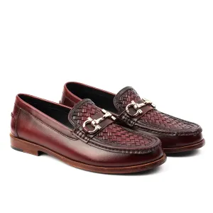 Handmade Men burgundy driving shoes, Men tan leather Loafer, Shoes for men