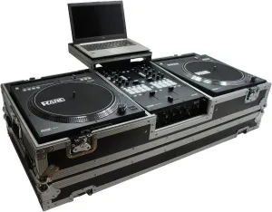 Harmony Audio HC2T1272WLT DJ Battle Coffin Compatible with (2) Rane 12 Turntables & Rane 72 Mixer - Case Only